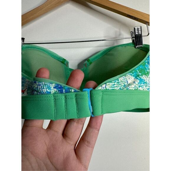 Under Armour Bikini Top Womens Green/Blue Size Medium - Picture 2 of 7